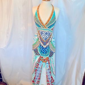 Boho maxi halter dress